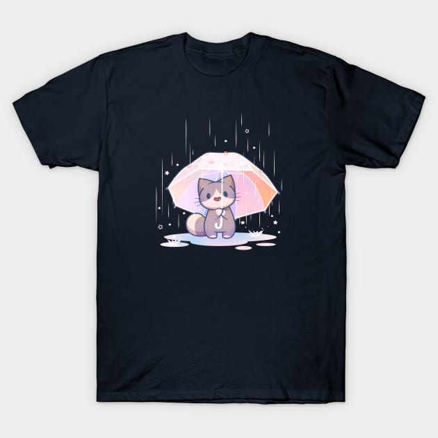 Rainy Day Cat T-Shirt by Everything A Cat